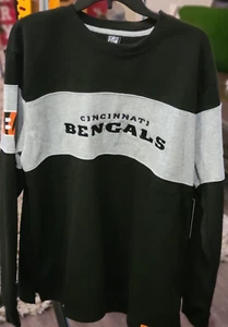 New Cincinnati Bengals Football NFL Black Gray Embroidered Sweatshirt XL - Picture 1 of 7