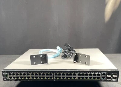 Cisco SG500-52P-K9 52 Port Gigabit PoE Network Switch - Same Day Shipping - Image 1 of 4