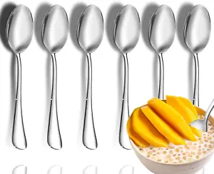 Teaspoon Set,6 Piece 6.7" Spoons Silverware, Premium Food Grade 18/10 Stainless - Picture 1 of 7