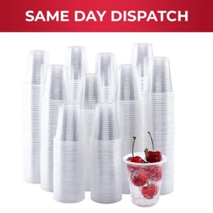 300 - Clear Plastic Reusable Beer Glasses Cups for All Party Occasions 7 oz - Picture 1 of 4