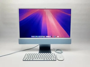 Apple iMac 24" M1 8-Core CPU 8-Core GPU 16 GB RAM 1 TB SSD blau refurbished - Bild 1 von 6