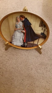 Vintage 1986 Knowles The Unexpected Proposal by Norman Rockwell w/Display Great - Picture 1 of 7