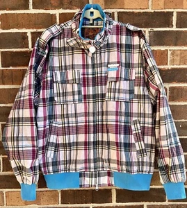 VINTAGE - EUC Live Mechanics Track Jacket Plaid PrintPrint Full Zip Size XL - Picture 1 of 10