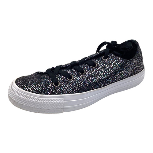 Scarpe da ginnastica Converse All Star donna nere multi pelle taglia UK 4 usate