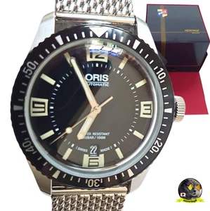 ORIS Divers 65 733 7707 4064M Date Automatic Black Dial Men's Watch Excellent OH - Picture 1 of 12