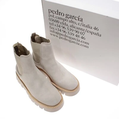 Botas Pedro Garcia NWD Salinda Chelsea Suela Talla 36 EE. UU. 6 en Gamuza Gris Foto 1 de 4