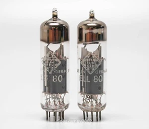 2 -- Telefunken - Valvo 6HU8 ELL80 Vacuum Tubes / C41 / Germany / KT1 - Picture 1 of 2