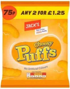 Jack's Cheesy Puffs Full Case 18 x 60g (PM) - Picture 1 of 1