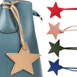 Bolso estrella de cuero suave hecho a mano encanto colgante equipaje colgante accesorios - Imagen 1 de 17