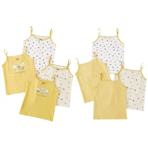 Kids Girls Tank Top Training Camisole Spaghetti Straps Vest Cotton Blouse Bow - Picture 1 of 41