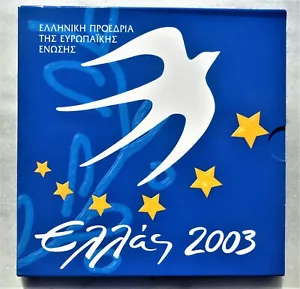 Greece mint set 2003 "Hellenic Presidency of EU Council" Official Mint coins set - Picture 1 of 8