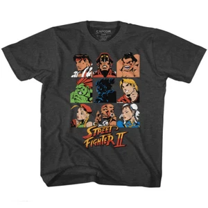 Street Fighter 2 Capcom Video Game 9 Fighter Photos Youth T Shirt 2T-YXL - Picture 1 of 3