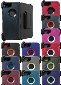 For iPhone 7 Plus & iPhone 8 Plus Defender Case W/Clip (Belt Clip Fits Otterbox) - Picture 1 of 39