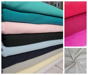 Solid Plain Cotton Spandex stretch Jersey Knit Oeko-Tex Fabric x 1/2 m - Picture 1 of 10
