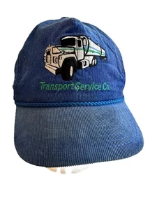 Vintage 80's Transport Service Co Semi Trucker Snapback Baseball Hat Cap USA - Picture 1 of 5