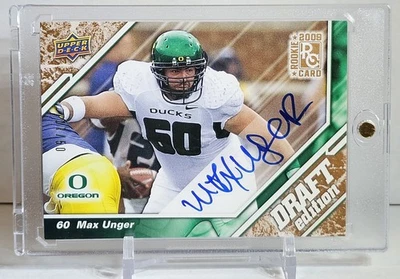 2009 Upper Deck Draft Max Unger Copper On Card RC Auto 17/50 - Image 1 of 2