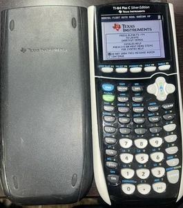 Texas Instruments TI-84 Plus C Silver Edition Graphing Calculator With Cover - Picture 1 of 6