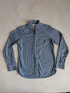 RGT Rogue Territory Mens Button Up Shirt Size M Blue Chambray Long Sleeve - Picture 1 of 6
