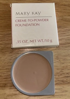 MARY KAY DAY CREME TO POWDER FOUNDATION IVORY 1.0 D-SHAPE 3101 NEW Old Stock - Image 1 of 3
