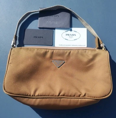 PRADA Accessory pouch MV633 Nylon Other bag Hazelnut (Nocciola) USED - Image 1 of 4