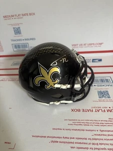 TYRANN MATHIEU SIGNED NEW ORLEANS SAINTS ALT O/F RIDDELL MINI COA PS AP58318 - Picture 1 of 3