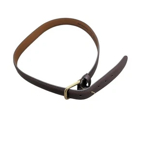 L.L. Bean Men's Brown Full Grain Leather Dress Belt Size 38 Made in USA - Picture 1 of 4