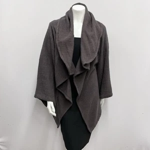 Bryn Walker ARTSY Jacket Open Style Taupe Gray Tone Linen & Cotton OSFA One Size - Picture 1 of 5