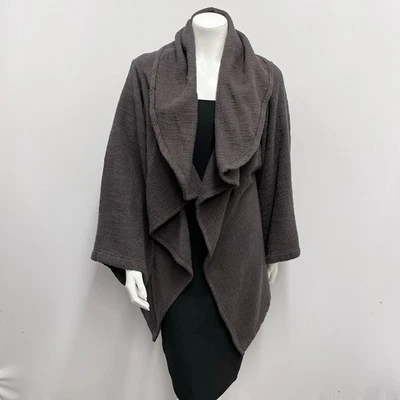 Chaqueta Bryn Walker ARTSY Estilo Abierto Gris Topo Tono Lino y Algodón OSFA Talla Única Foto 1 de 4