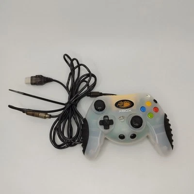 Clear Mad Catz Microcon Original X-Box Controller Used Wired Working  - Image 1 of 4