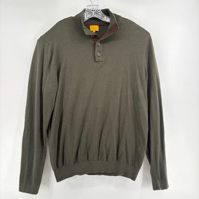 EUC Robert Talbott Carmel Sweater Mens Long Sleeve Cotton/Cashmere Medium - Image 1 of 4