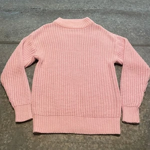 Maglione vintage circuito finto collo maglia grossa rosa donna medio anni 80 90 mamma - Foto 1 di 7