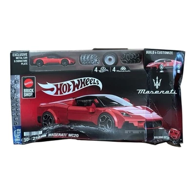 Mattel Brick Shop Hot Wheels Maserati MC20 Box Damage Ready to Ship - Image 1 of 2