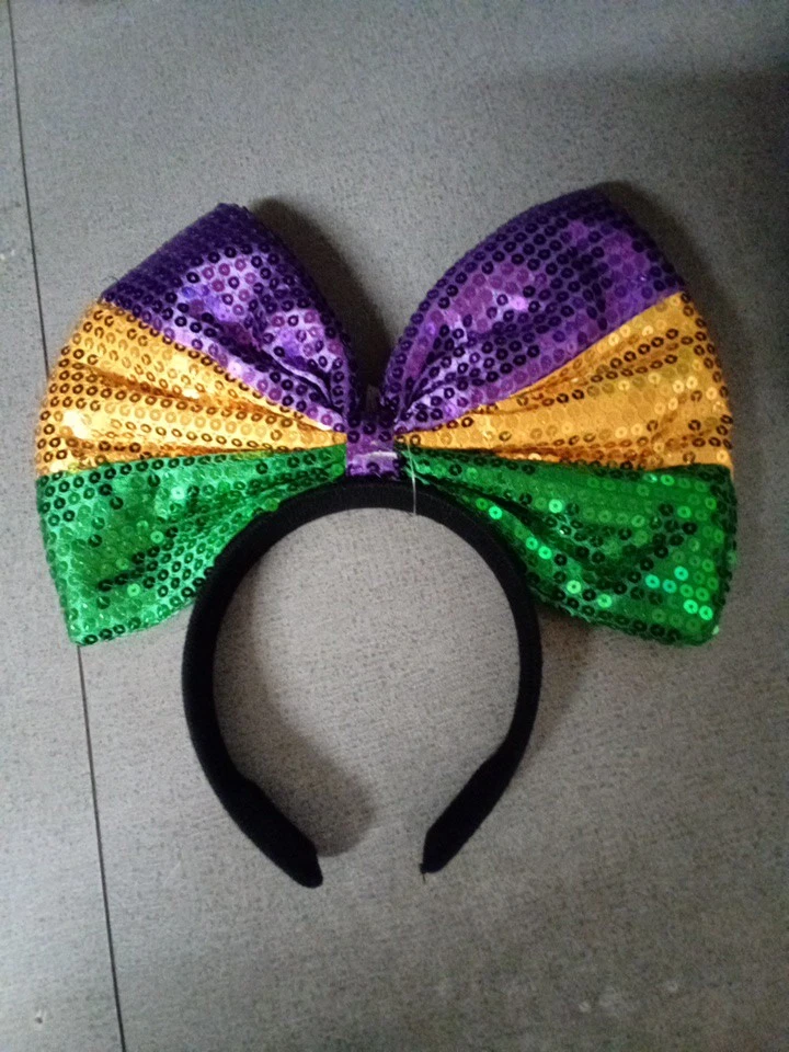 Mardi Gras Themed Sequin Headband - Image 1 of 1