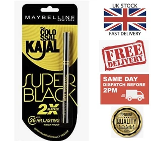 Maybelline New York Colossal Kajal Super Black 0.35grams - Picture 1 of 4