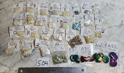 De colección MOP Madreperla Joyería Hacer Cuentas Inusual Tallado Flor de Tulipán + 504 Foto 1 de 4