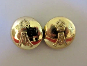 British Queen Alexandra's Royal Army Nursing Corps WW2/Pre-1952 Button Pair - Picture 1 of 2