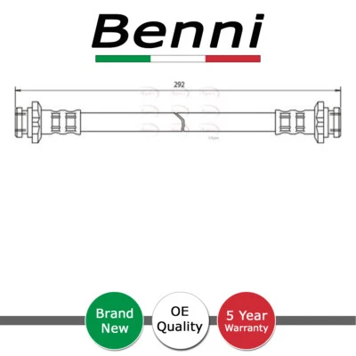 Manguera de freno delantera trasera interior Benni se adapta a Nissan Micra 1983-1992 300ZX 1984-1990 Foto 1 de 2