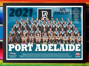 Framed 2021 PORT ADELAIDE POWER AFL Finalist Poster - 84cm x 59.5cm x 3cm - Foto 1 di 3