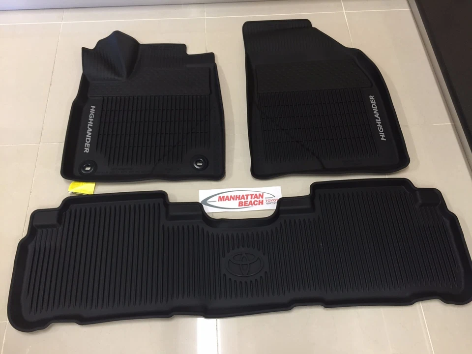 Toyota Highlander 2014 - 2019 All Weather Floor Liners Mats OEM Set of 3