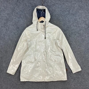 Bellfield Womens Jacket Size 8 XS Beige Polyurethane Zip Glossy A3402 - Picture 1 of 12