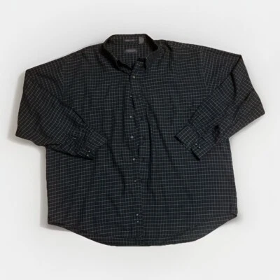 Van Huesen Men’s Blue Plaid Long Sleeve Dress Shirt, Sz Xl 46-48 - Image 1 of 3