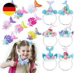 14 Pcs Meerjungfrau Thema Haarschmuck, Meerjungfrauen Party Mitgebsel Set, Meerj - Bild 1 von 7