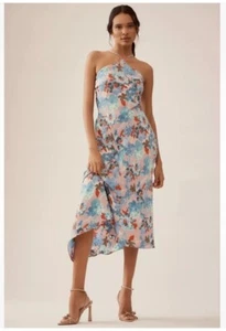 Anthropologie Halter Midi Slip Dress Size L - Large - Picture 1 of 4