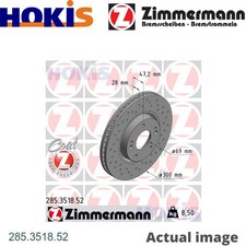 2X BRAKE DISC FOR HYUNDAI ix35/SUV TUCSON/IX35/II i40/CW JM SONATA SONICA EMBERA