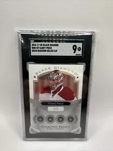 2016-17 Upper Deck Black Diamond Carey Price Quad Diamond Relics #/5 SGC 9 MT - Picture 1 of 4