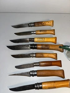 Lot de 10 couteaux Opinel ,numéro 6,7,8,9 - Foto 1 di 18