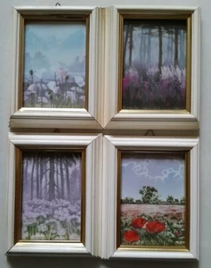 JAN HARR (B.1945) VINTAGE NORWEGIAN PORSGRUND PORCELAIN TILES ×4 - Picture 1 of 7