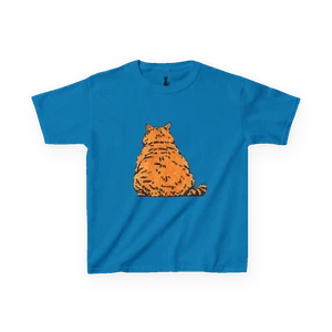 Chubby Orange Tabby Cat Kids Tee, Fun Pet Shirt, Cat Lover Gift, Everyday - Picture 1 of 119