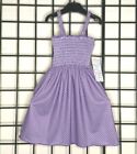 NEW NWT Purple/White Polka Dot HIGH-END PLUSH Smocked Dress Sz 3-4Y by InGear