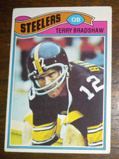 TERRY BRADSHAW 1977 TOPPS FOOTBALL CARD PITTSBURGH STEELERS